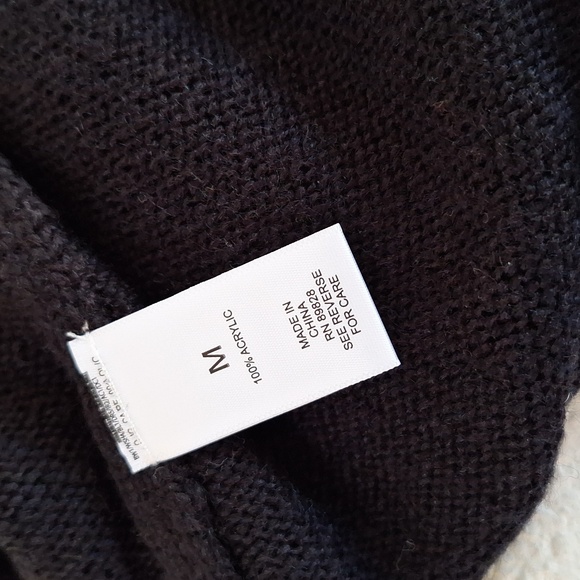 NWT Pink Black Argyle Sweater Oversized M - Picture 7 of 7